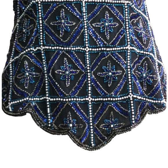 Vintage Stenay Silk Beaded Top. B4 - Picture 4 of 16